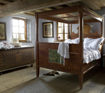 Schlafkammer im Austragshaus Petzihof