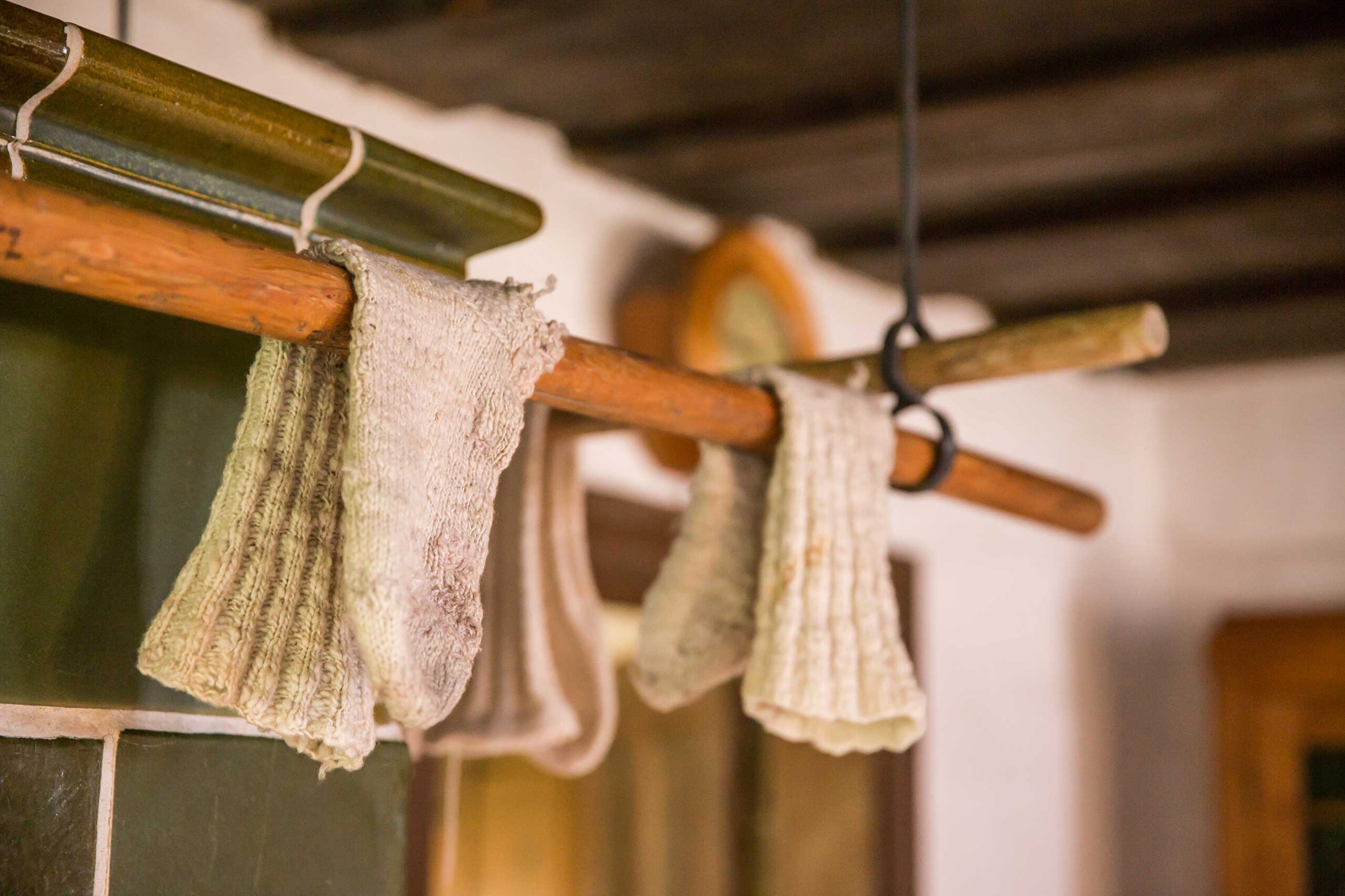 Finsterau aufgehangene Socken