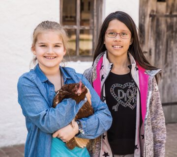 Unterrichtstag im Hühnerhof